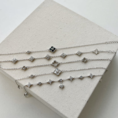 SILVER MINI CLOVER BRACELET - BRILLI GOLDINI