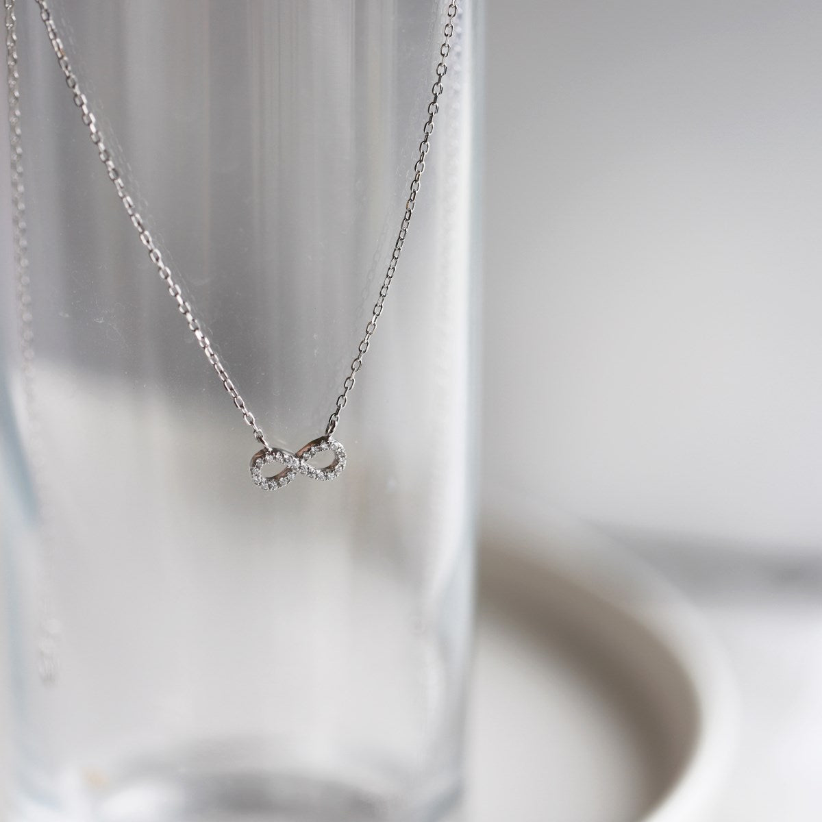 SILVER INFINITY PENDANT NECKLACE - BRILLI GOLDINI