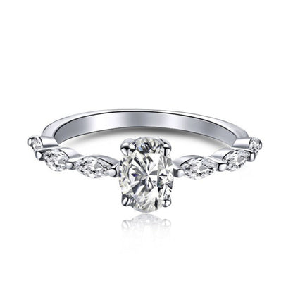 SILVER SPARK OVAL CUT RING - BRILLI GOLDINI