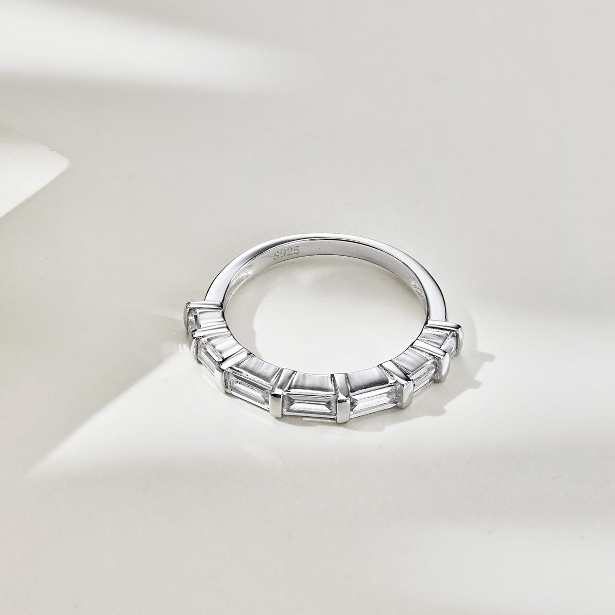 SILVER BAGUETTE CUT RING - BRILLI GOLDINI