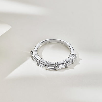 SILVER BAGUETTE CUT RING - BRILLI GOLDINI