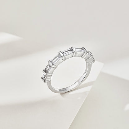SILVER BAGUETTE CUT RING - BRILLI GOLDINI