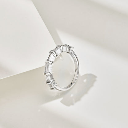 SILVER BAGUETTE CUT RING - BRILLI GOLDINI