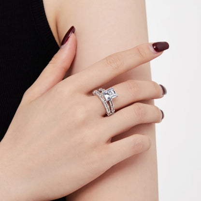SILVER BAGUETTE CUT RING - BRILLI GOLDINI
