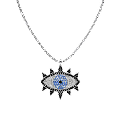 SILVER EVIL EYE NECKLACE - BRILLI GOLDINI