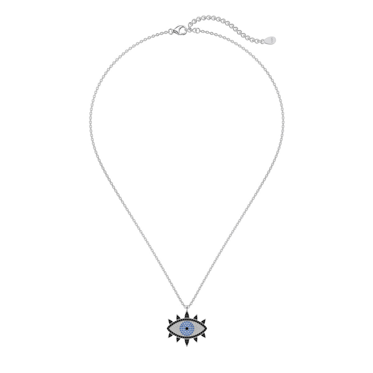 SILVER EVIL EYE NECKLACE - BRILLI GOLDINI