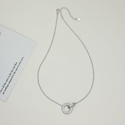 SILVER BAGUETTE INTERLOCK NECKLACE - BRILLI GOLDINI