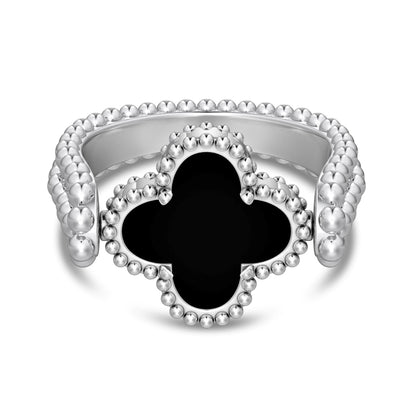 SILVER FLIP CLOVER RING - BRILLI GOLDINI