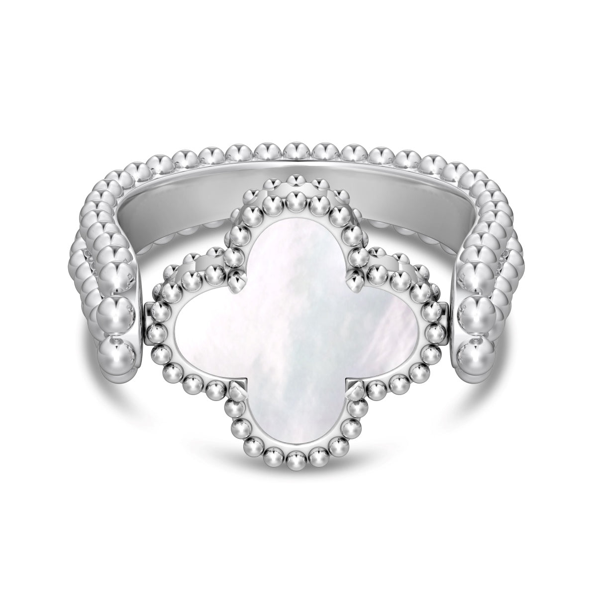 SILVER FLIP CLOVER RING - BRILLI GOLDINI