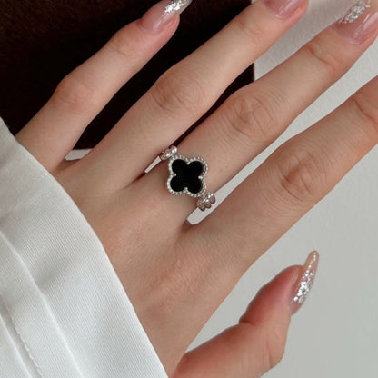 SILVER FLIP CLOVER RING - BRILLI GOLDINI