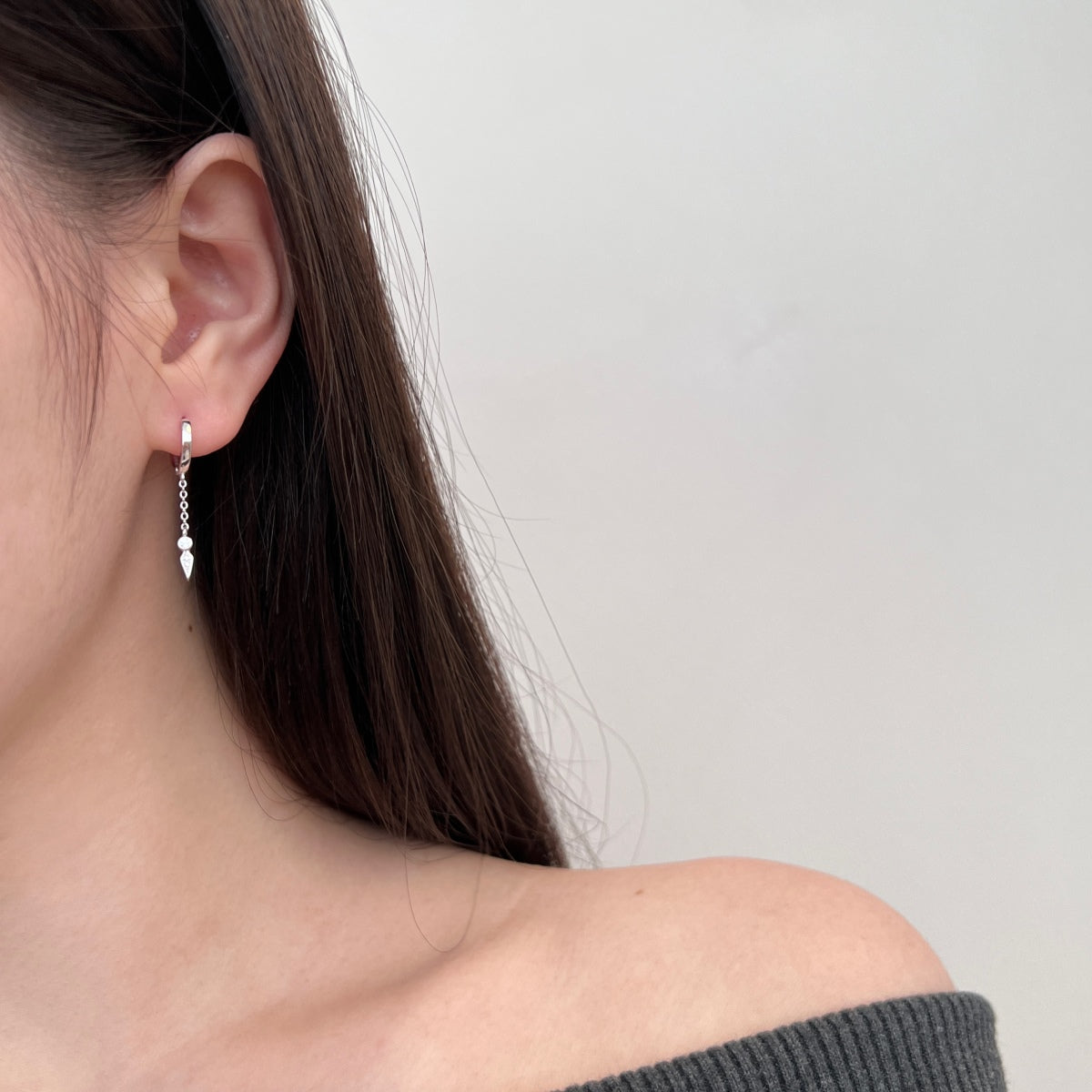SILVER CROSS DROP EARRINGS - BRILLI GOLDINI