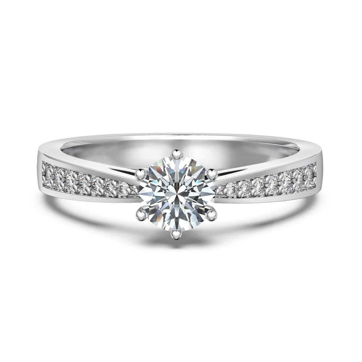 MOISSY BLANQ ROUND CUT RING - BRILLI GOLDINI
