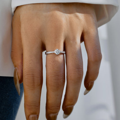 MOISSY BLANQ ROUND CUT RING - BRILLI GOLDINI