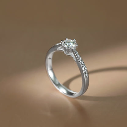 MOISSY BLANQ ROUND CUT RING - BRILLI GOLDINI