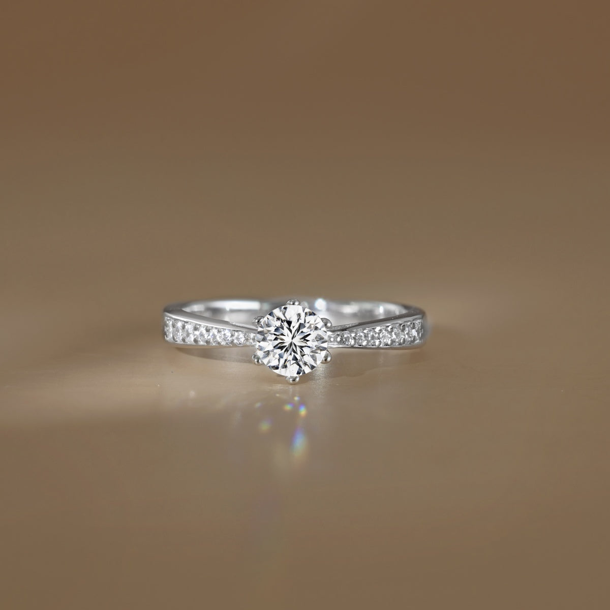 MOISSY BLANQ ROUND CUT RING - BRILLI GOLDINI