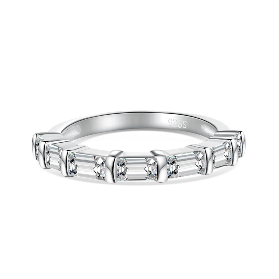 SILVER BAGUETTE CUT RING - BRILLI GOLDINI