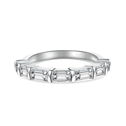 SILVER BAGUETTE CUT RING - BRILLI GOLDINI