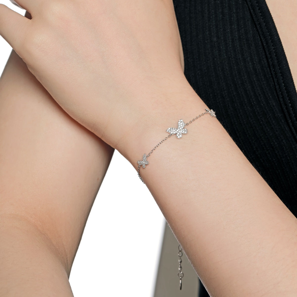 SILVER BUTTERFLY DANCE BRACELET - BRILLI GOLDINI