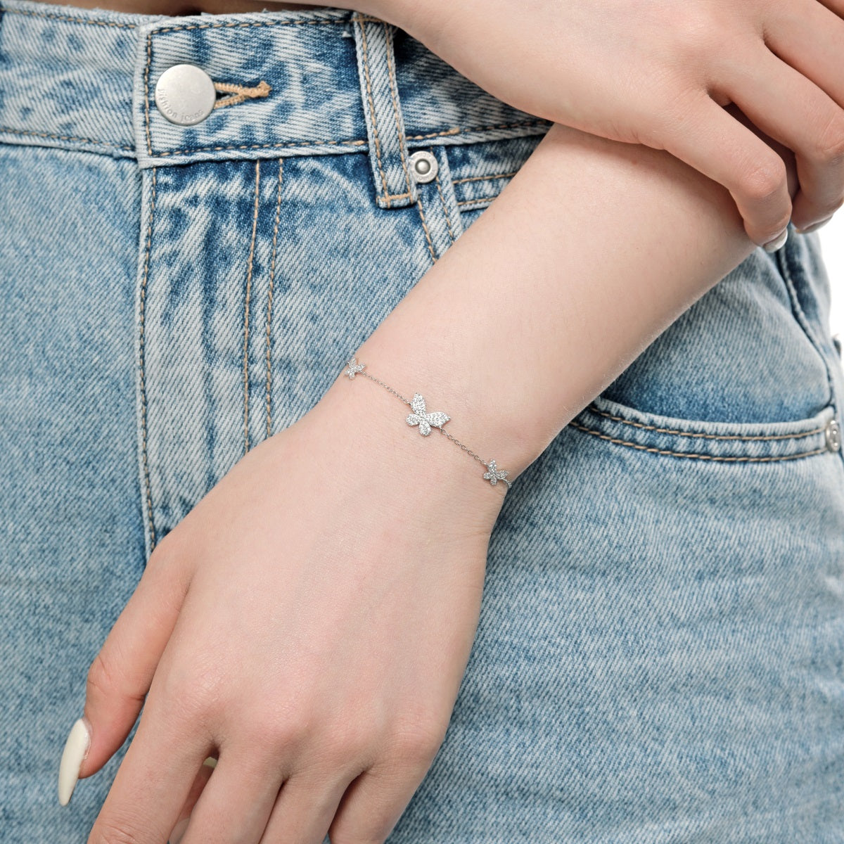 SILVER BUTTERFLY DANCE BRACELET - BRILLI GOLDINI