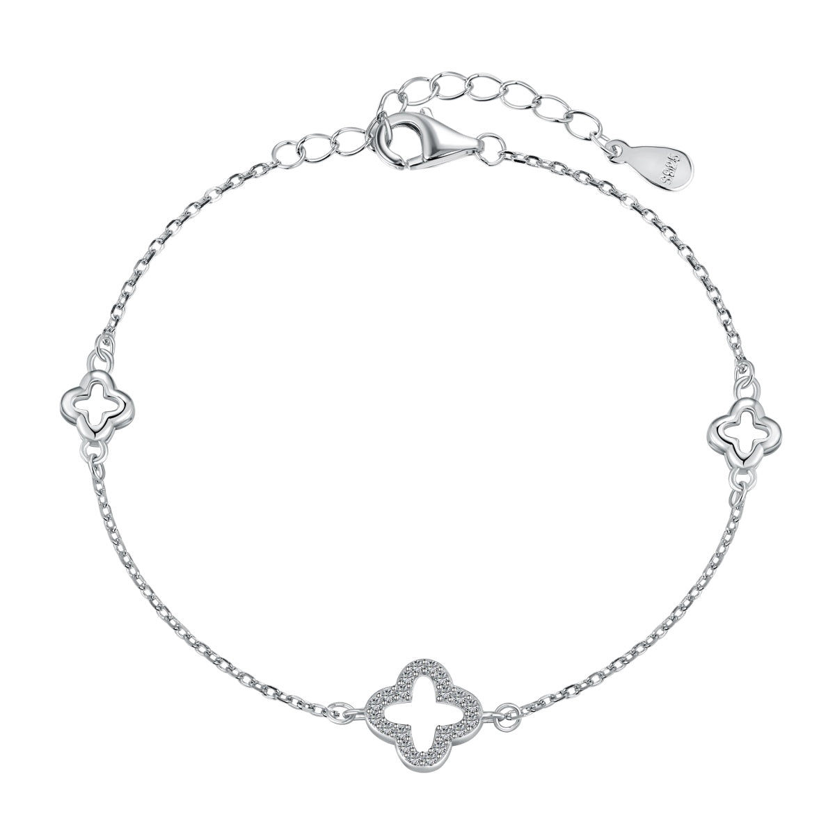 SILVER MINI CLOVER BRACELET - BRILLI GOLDINI